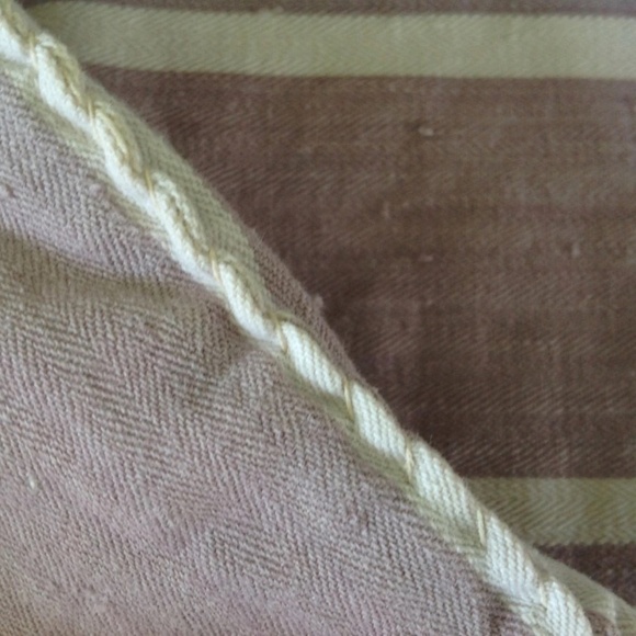 VINTAGE 1930s Lavender & Ecru French Striped Mattress Ticking, 4.7 yds - Picture 2 of 5